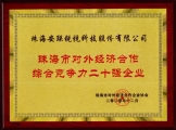 2020年珠海市對外經濟合作綜合競爭力二十強企業